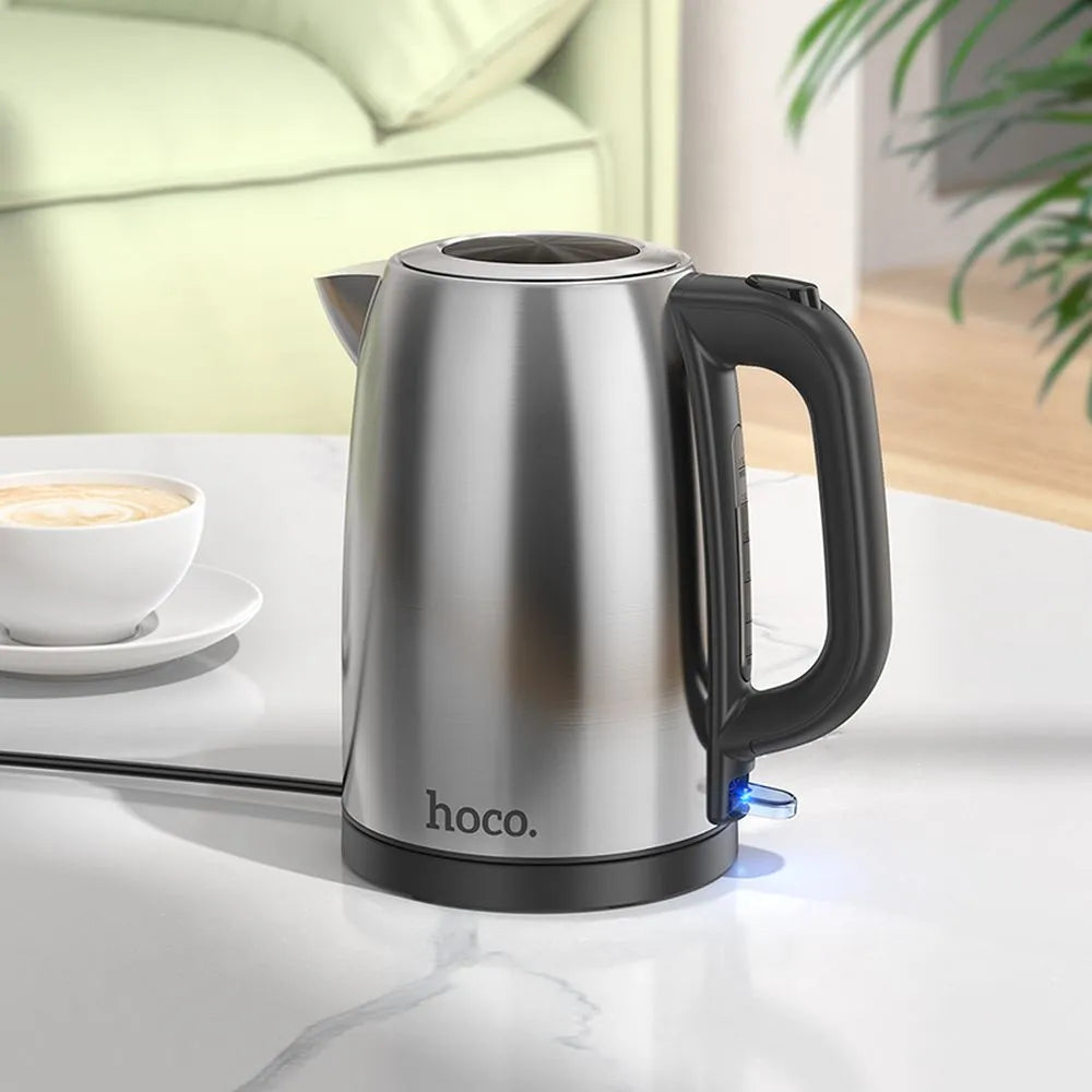 Fierbător electric HOCO din oțel inoxidabil 1,7L HE12, Inox