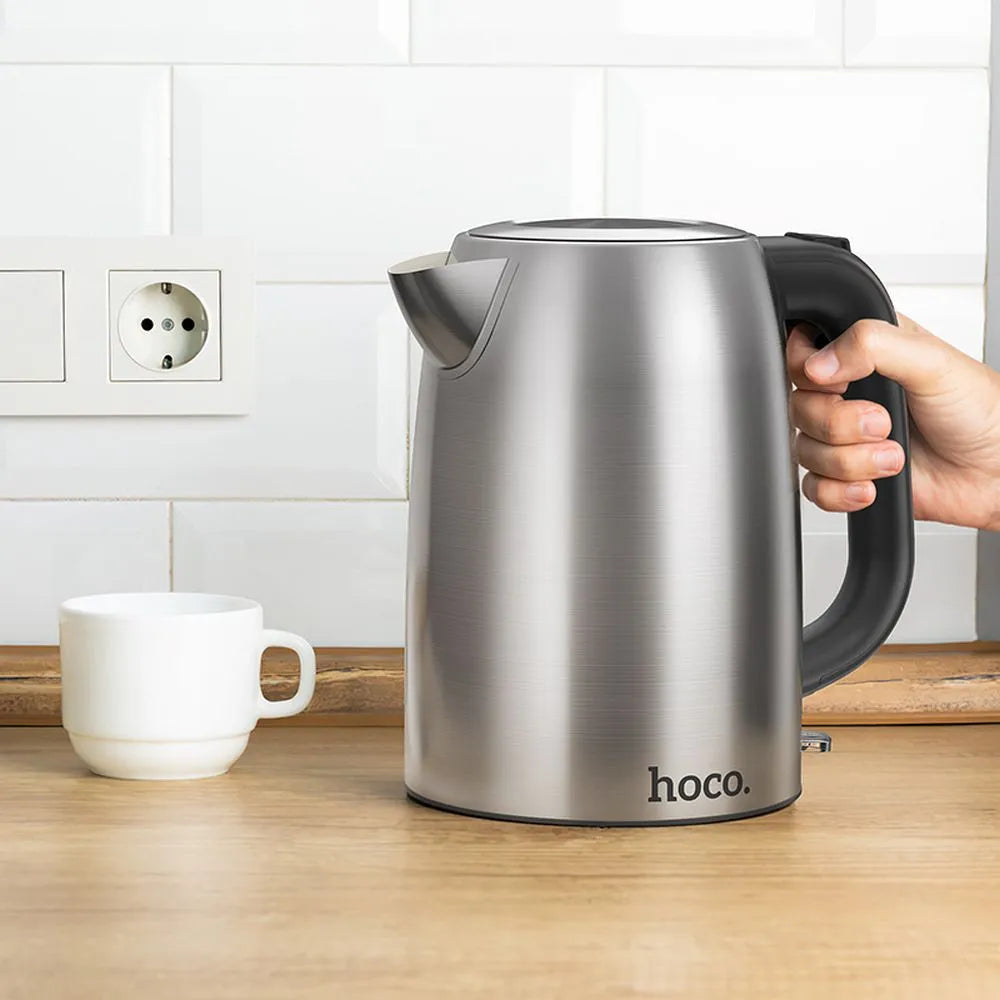 Fierbător electric HOCO din oțel inoxidabil 1,7L HE12, Inox