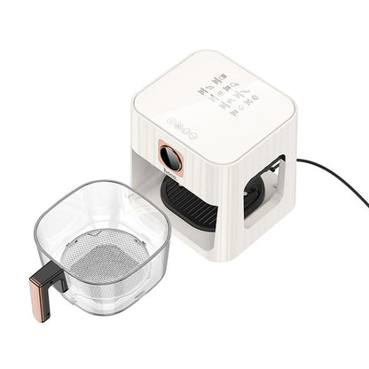 Friteuză cu aer cald HOCO cu ecran tactil 4,5L 1100W HE22 alb