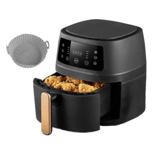 Friteuza Air Fryer, Digitala cu Aer Cald, 8L, Optiune Sanatoasa-fara ulei, Putere 2400W, 8 Programe de gatit presetate, Temperatura reglabila, Vas detasabil, 32x25, 5 cm, Tehnologie de circulatie a aerului cald, Gatiti sanatos si delicios fara ulei